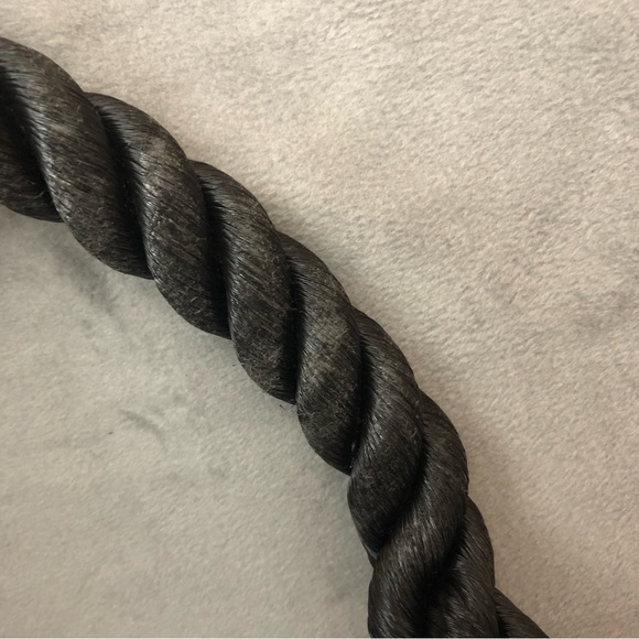 Double Knob Rope Handle Tricep Cable Attachment Black - Picture 5 of 6